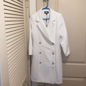 Elegant and classy double-breasted long jacket/dress!